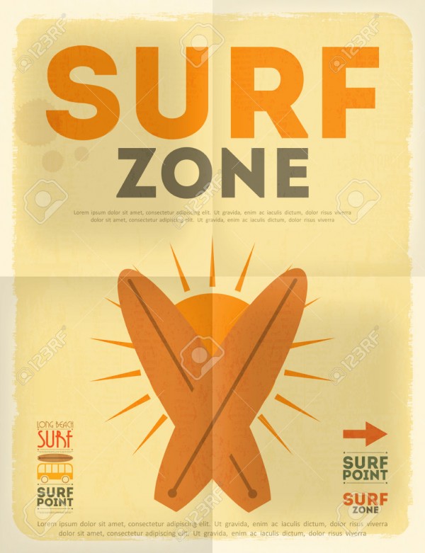 Surf Retro poster Print